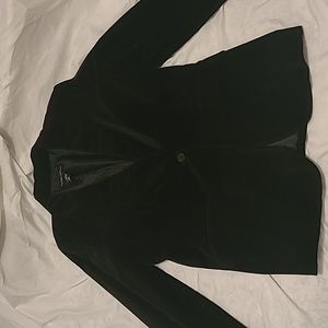 Black velvet blazer